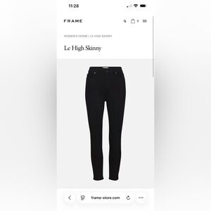 Frame Denim Le High Skinny Dark Jeans- Size 24